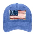 thumbnail image 2 of WCJM Blue cotton Baseball Cap For Men Women Vintage Striped Bhutanese America Flag Snapback Hat, 2 of 3