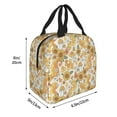 thumbnail image 2 of Pofeuu Retro 70s 60s Flower Print Lunch Bag Lunch Box Large Capacity Insulated Lunch Bag for Adult, Leakproof Reusable Lunch Tote Bags for Work, 2 of 5