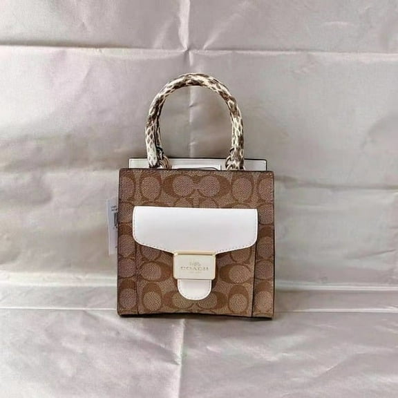 Coach C7227 Mini Pepper Crossbody In Signature Canvas In Light Khaki Chalk Multi