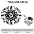 thumbnail image 6 of Black White Tie Dye Mandala Pattern Round Fitted Tablecloth with Elastic Edge,Dining Table Cover Waterproof,Outdoor Round Tablecloth for Camping,Dining,Indoor and Outdoor, 6 of 7