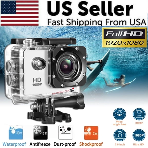 4K Action Sport Waterproof Camera 20 MP Recorder HD 1080P Camcorder Video 170 °