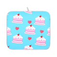 thumbnail image 2 of Heart Raspberry Flower Drying Dish Mat Quick Drying Absorbent Soft Durable for Kitchen 16" x 18", 2 of 10