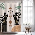 thumbnail image 6 of Boho Shower Curtain, Mid Century Modern Shower Curtain, Black Cat Shower Curtain Set Waterproof Bath Curtain Bathroom Decor with 12 Hooks, 72x72 inches, 6 of 6