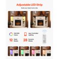 thumbnail image 6 of KFFKFF Farmhouse Fireplace TV Stand with Electric Heater, Entertainment Center for TVs up to 50 Inches, Includes 18-Inch Fireplace, LED Lighting, Storage Drawers, and Cabinets, 6 of 9