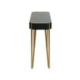 thumbnail image 5 of LuxenHome Black Wood and Gold Metal Console and Entry Table, 5 of 9