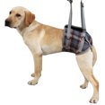 thumbnail image 1 of Arnés de elevación para perros Eslinga de asistencia con cinturón auxiliar transpirable ajustable profesional para perros discapacitados de gran edad Pata trasera a cuadros azules M (se recomienda d, 1 of 13
