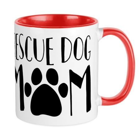 

CafePress - Rescue Dog Mom - Ceramic Coffee Tea Novelty Mug Cup 11 oz