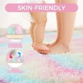 thumbnail image 6 of Ultra Soft Rug for Living Room, 6X9 Fluffy Shag Area Rug for Bedroom, Modern Shaggy Carpets Fuzzy Rug for Teens Dorm Nursery Home Decor Aesthetic, Upgrade Anti-Skid Durable, Rainbow, 6 of 17
