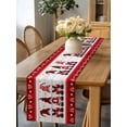 thumbnail image 5 of Mother's Day Romantic Gnome on Wood Board Table Runner-36 Inch Long Red Love Hearts Table Runners Linen Burlap Tablerunner for Kitchen Dining Room Holiday Party, 5 of 9