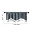 thumbnail image 3 of Btomtd Fringed Valance Curtains with Rod Pocket for Living Room and Kitchen Window Valances Short Panels for Household Decoration Valances for Windows - 59.05"x15.74", Dark Gray, 3 of 6
