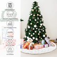 thumbnail image 5 of Falda para árbol de Navidad de 48 pulgadas/122 cm para decoración de fiestas navideñas, color blanco, con lentejuelas plateadas y copos de nieve, 5 of 5