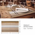 thumbnail image 3 of Placemats Set of 6, Brown Wood Grain Woven Placemat, Linen Place Mats for Kitchen/Dining Tables, Country Retro Wooden Plank Farmhouse Washable Table Mats for Party, 3 of 8