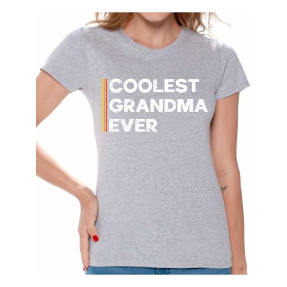 Christmas Gifts for Grandma - Coolest Grandma Ever Shirt - Birthday Gifts Granny Women T-Shirt - Best Grandma Tee for Her Merry Xmas Shirts