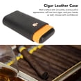 thumbnail image 4 of Cigar Box, Leather 3 Finger Wear  Cigar Case Portable  For Travel, 4 of 8