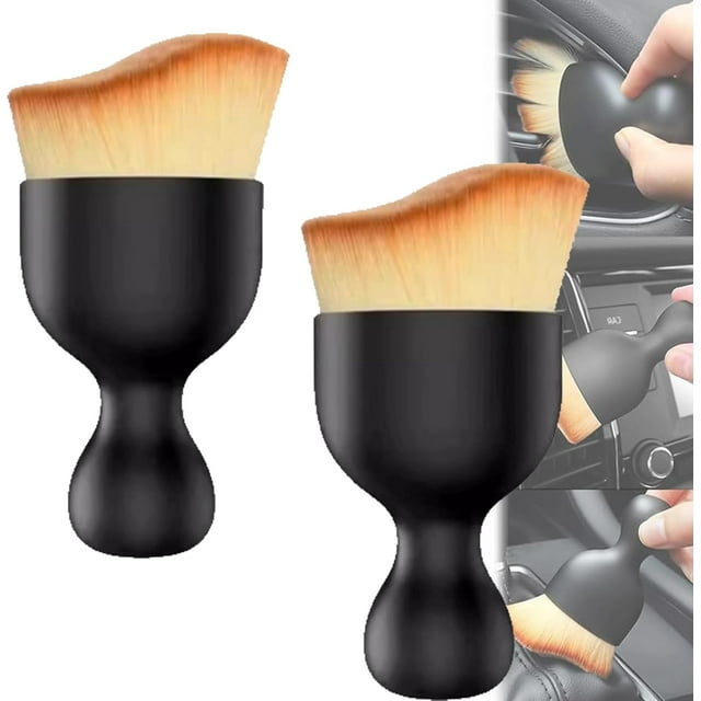 4 Pcs Car Interior Cleaning Tool, Car Interior Detailing Brush, Multifunctional Microfiber Detailing Brush for Dashboard Interiores, Exterior, Skylight, Leather (#2)