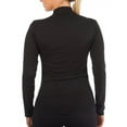 thumbnail image 5 of Women Long Sleeve Mock Neck Shirt Seamless Stretch Turtleneck Top Slim Fitted M-XL Plus Size, 5 of 6