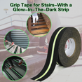 thumbnail image 4 of Anti Slip Grip Tape, Non-slip Traction Tapes with Glow in the Dark Reduce the Risk of Slipping for Indoor or Outdoor Stair Tread Step and Other Slippery Surfaces - Keeps You Safe, 4" x 16"Ft, 4 of 8