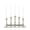 Silver 5 Candle Solid Asymmetrical 16" x 6" x 8", variant on DecMode 3 Holder Silver Aluminum Candelabra with Candle Plate
