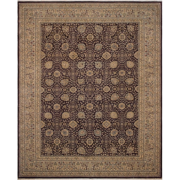 Ankara Victor Eggplant/Beige Rug, 9'4" x 11'4"