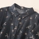 thumbnail image 5 of Puntoco Vestido De Manga Corta Con Cuello En V, Camisa Floral Para Mujer, Vestido Con Cinturón Y Botones De Manga Media, Negro 3Xl, 5 of 6