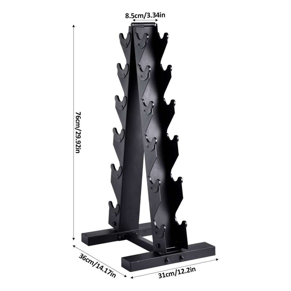 ZIHUI Dumbbell Rack Stand Only, Weight Rack for Dumbbells Compact A-Frame Home Gym Space Saver (500 LBS Weight Capacity, 2024 New Version) (Store 6 Pairs)