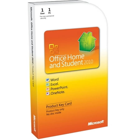 Microsoft Office Home & Student 2010 Key Card for Windows