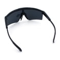 thumbnail image 6 of Mens 80s Vibe Color Mirror Rimless Oversized Shield Sport Sunglasses [All Black], 6 of 7