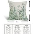 thumbnail image 5 of Spring Pillow Covers 18x18 Inch Sage Green Eucalyptus Floral Butterfly Decoration Summer Outdoor Throw Pillow Covers Set of 2 Farmhouse Pillowcases Cotton Linen Cushion Covers for Couch Home Decor, 5 of 6