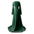 thumbnail image 3 of Renaissance Costume for Women Peasant Victorian Dress Long Sleeve Cosplay Maxi Dresses Plus Size Medieval Ball Gown Halloween Costumes for Women, 3 of 5
