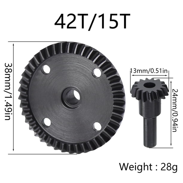 Ounissouiy RCGOFOLLOW Gear RC pieza de coche engranaje Rc endurecido para 1/8 ARRMA Typhon Monster Trucks RC pieza de actualización accesorios de Kits de construcción modelo TYPE1