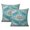 Boho Abstrait Vert-20, variante sur Housses de Coussin Boho à Motifs Double Face Monaco 18x18, Ensemble de 2 - Coussin Décoratif en Coton Doux Vert