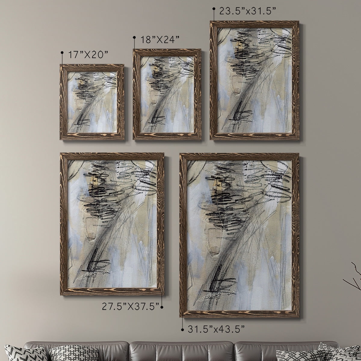 Masked Notes V - Premium Framed Canvas 2 Piece Set - Ready to Hang