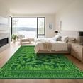 thumbnail image 3 of ODIKA 3'x5' Machine Washable Non-Slip Area Rug, Traditional Dark Green High Traffic Rug, Green, 1050587, 3 of 7