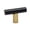 Champagne / Matte Black, variant on Alno A2802-MB Vita Bella 1-3/4" Modern Smooth T Bar Cabinet Knob / Drawer Bar Knob - Black