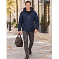 thumbnail image 3 of Heting Men's Winter Puffer Jacket with Hood Lightweight Quilted Coat Windproof Outerwear for Travel Daily Wear Navy Medium, 3 of 9