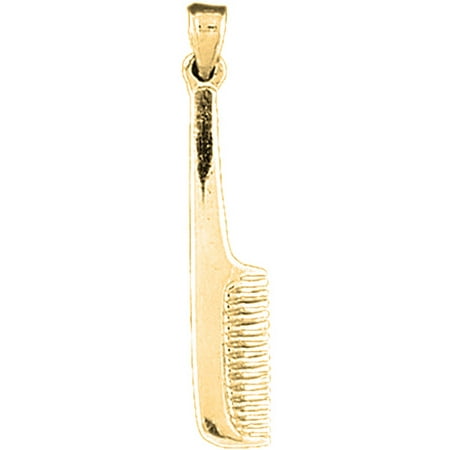18K Yellow Gold Comb Pendant - 36 mm