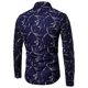 thumbnail image 2 of Mens Long Sleeve Floral Print Fit Shirt Casual Party Formal Tops Blouse Shirt, 2 of 8
