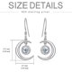 thumbnail image 2 of Moonstone Filigree Evil Eye Earrings Sterling Silver Hamsa Evil Eye Jewelry for Women Girls, 2 of 4