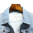 thumbnail image 4 of Miluxas Men's Denim Jacket Casual Regular Fit Button Down Long Sleeve Jean Trucker Jacket, 4 of 8