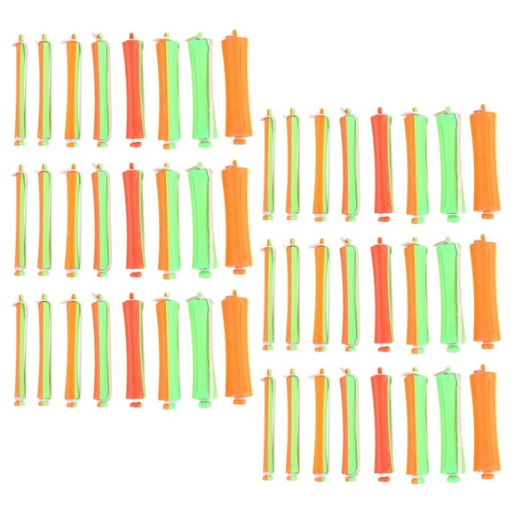 RUNROTOO Tiges de Permanence pour Boucler les Cheveux 80 Pcs Tiges de Permanence en Plastique Multicolores pour Boucler Protéger les Cheveux pour Outils de Soins des Cheveux Longs