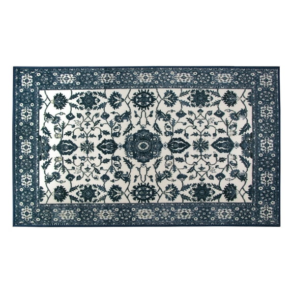 My Magic Carpet 3'x5' Machine Washable Non-Slip Kitchen Entryway Area Rug - Ramage Blue
