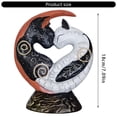 thumbnail image 2 of Black and Yin Yangs Art Desk Decors,Resin Yin Yangs Sculpture Tabletop Ornament for Home Decorations, 2 of 9