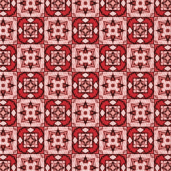 Ahgly Company Machine Washable Indoor Square Transitional Pastel Pink Area Rugs, 7' Square