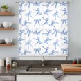 thumbnail image 5 of Purple Blue Bow Ribbon Sheer Curtains 84 Inches Long, Vintage Modern Art Bowknot Light Filering Curtains, Breathable Simi Curtain Privacy Drapes for Living Room Bedroom Lightweight Window Treatment, 5 of 9