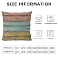 thumbnail image 5 of BANET Short Plush Pillow Case Double Sided Print , Stripes Super Soft Square Throw Pillowslip Couch Sofa Covers for Bed Room, Teal Green 24x24in, 5 of 5