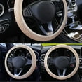 thumbnail image 4 of Happy Date Universal Vehicle Steering Wheel Cover, Ice Silk Breathable Microfiber Non-Slip, Warm in Winter and Cool in Summer, Steering Wheel Cover for Men and Women, 4 of 9