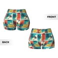 thumbnail image 5 of Picia Colorful Hawaii Palms Printed Workout Shorts for Women Seamless Scrunch Butt Lifting High Waisted Yoga Gym Booty Running Moisture-wicking Short Pants-X-Large, 5 of 9