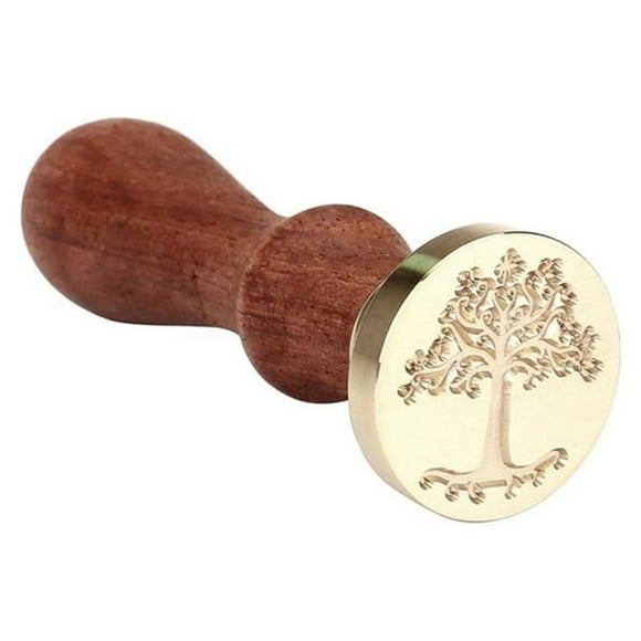 Sealing Wax Stamp 1 Set Multi Color for Envelopes Invitations Cards with Wood Copper Bamboo Handle Shape