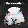 thumbnail image 5 of Pofeuu Butterfly In Blossoms Zen Print Tissue Box Cover, Modern Decorative PU Leather Rectangular Tissue Box Case Organizer Holder for Vanity Countertop, Night Stands, Livingroom, 5 of 7