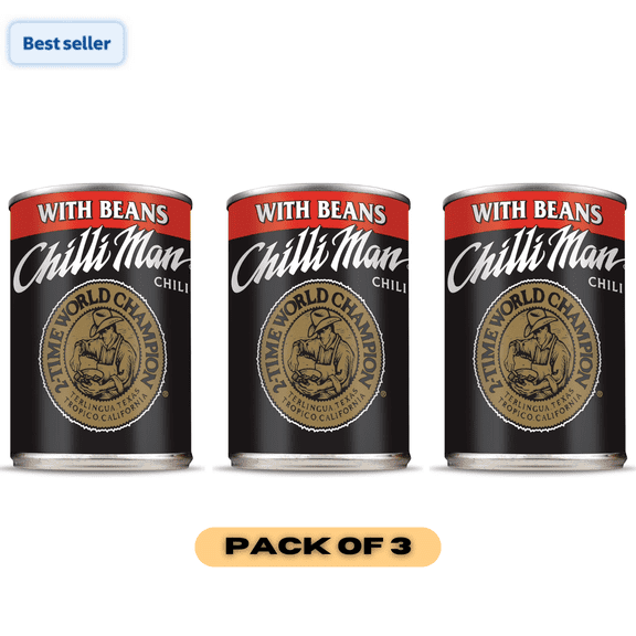 Chilli Man Chili with Beans, 15 oz Cans, 3 Pack